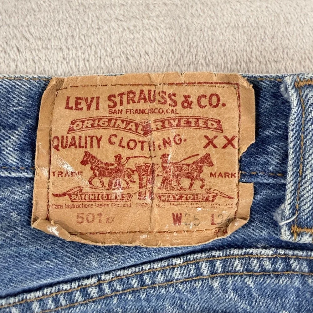 Vintage Levis 501xx Jeans Men 36x34 (Fits 34x31) Distressed Paint Made in USA